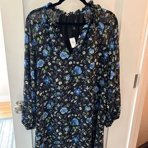 New With Tags. BR black floral dress. Size M
